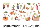 set of various tiny people with ... | Shutterstock .eps vector #1710698185