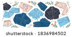 set of different jeans clothes... | Shutterstock .eps vector #1836984502