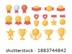 collection of golden  silver... | Shutterstock .eps vector #1883744842