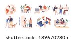 set of parents and kids... | Shutterstock .eps vector #1896702805