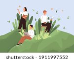 positive working environment... | Shutterstock .eps vector #1911997552