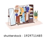 mirror and summer fashion... | Shutterstock .eps vector #1929711485