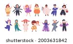 set of kids disguised in funny... | Shutterstock .eps vector #2003631842
