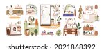 set of bathroom and toilet... | Shutterstock .eps vector #2021868392