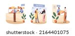 people in post offices interior ... | Shutterstock .eps vector #2164401075