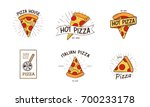 pizzeria logotypes set....