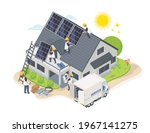 solar cell team service house... | Shutterstock .eps vector #1967141275