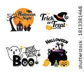 set of halloween signs  badges... | Shutterstock .eps vector #1813381468
