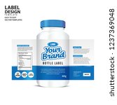 bottle label  package template... | Shutterstock .eps vector #1237369048