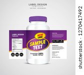 bottle label  package template... | Shutterstock .eps vector #1270417492