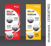 roll up banner design template  ... | Shutterstock .eps vector #1528187402