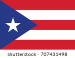 puerto rico flag. vector. | Shutterstock .eps vector #707431498