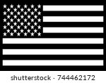 united states  usa  flag patch... | Shutterstock .eps vector #744462172