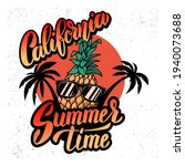California Summer Time. Emblem...