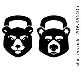 fitness kettlebell with bear... | Shutterstock .eps vector #2097495505