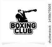 boxing club sport logo design... | Shutterstock .eps vector #1458675005