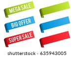 sale and discount price labels. | Shutterstock .eps vector #635943005