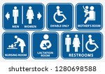 set of restroom  nursing room ... | Shutterstock .eps vector #1280698588