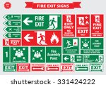 Set Of Emergency Exit Sign ...