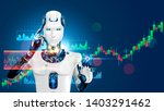 robot trading on stock market.... | Shutterstock .eps vector #1403291462