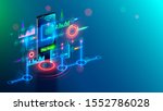 nfc contactless payment... | Shutterstock . vector #1552786028