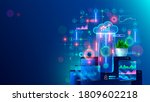 online internet business... | Shutterstock .eps vector #1809602218