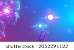 ai in image cybernetic... | Shutterstock .eps vector #2052291122