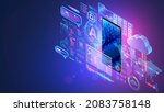 mobile technology isometric... | Shutterstock .eps vector #2083758148