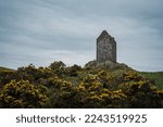 The historic and unusual Smailholm Tower in the Scottish Borders, Scotland, UK