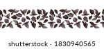 seamless border of purple basil ... | Shutterstock . vector #1830940565