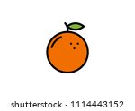 orange icon  filled line icon | Shutterstock .eps vector #1114443152