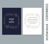 floral wedding invitation | Shutterstock .eps vector #1330588022