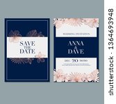 wedding invitation card... | Shutterstock .eps vector #1364693948