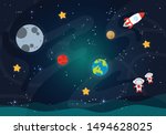 vector illustration of space.... | Shutterstock .eps vector #1494628025