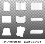 set of realistic paper mockup... | Shutterstock .eps vector #1605931495