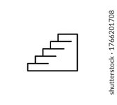 stairs icon vector sign symbol...