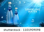 sparkling water with clear... | Shutterstock .eps vector #1101909098