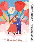 valentine's day greeting card... | Shutterstock .eps vector #2108928098