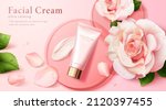 luxury cosmetic cream ad... | Shutterstock .eps vector #2120397455