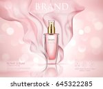 repair serum ad  pink bokeh... | Shutterstock .eps vector #645322285