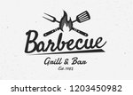 barbecue restaurant   vintage... | Shutterstock .eps vector #1203450982