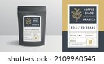 coffee paper zip package mockup.... | Shutterstock .eps vector #2109960545