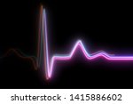 Neon Heartbeat On Black...