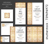 set of the invitation cards... | Shutterstock .eps vector #739696972