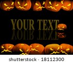 halloween background with evil... | Shutterstock . vector #18112300