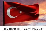 Flag Of Turkey. Patriotic...