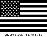 black and white american flag. | Shutterstock .eps vector #617496785