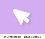 mouse cursor white clay 3d.... | Shutterstock .eps vector #1836725518