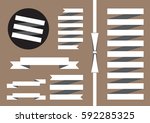 collection of vector ribbons ... | Shutterstock .eps vector #592285325