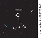 zodiac constellation pisces ... | Shutterstock .eps vector #601775162